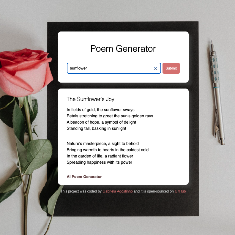 Gabriela's Poem Generator App